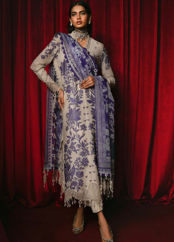 Sana Safinaz Embroidered Lawn Suits Unstitched 3 Piece SS24UL 8B - Luxury Collection
