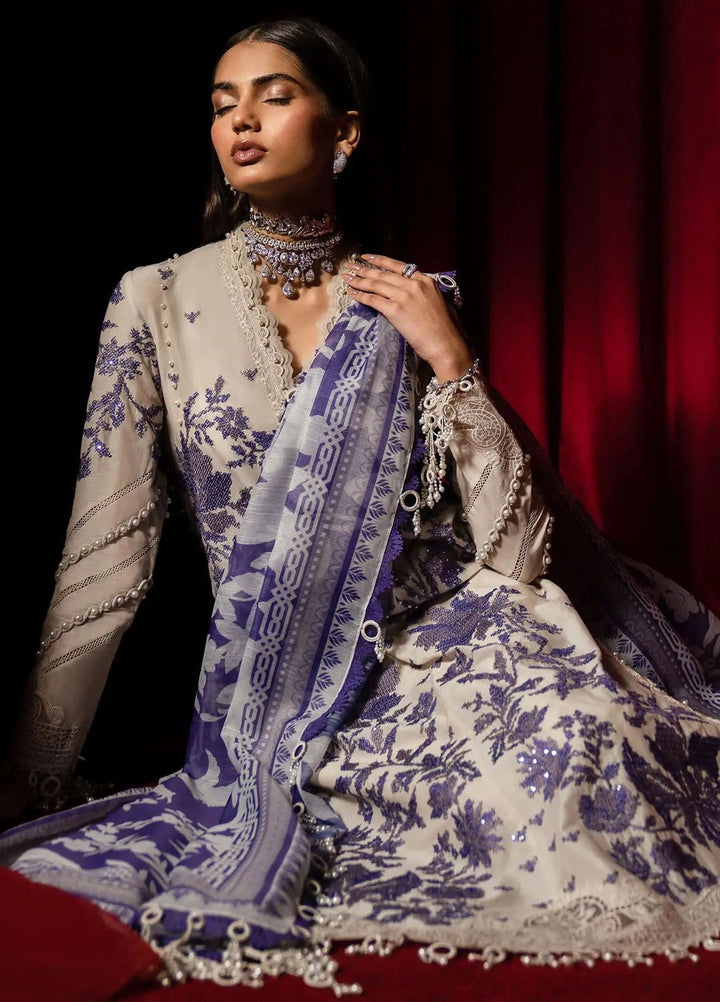 Sana Safinaz Embroidered Lawn Suits Unstitched 3 Piece SS24UL 8B - Luxury Collection