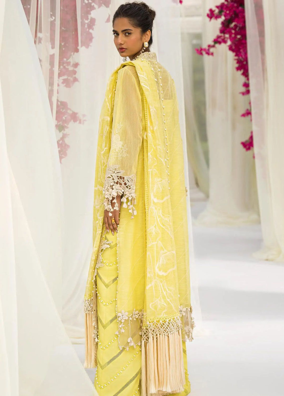 Sana Safinaz Embroidered Net Suits Unstitched 3 Piece SS24UL 10A - Luxury Collection