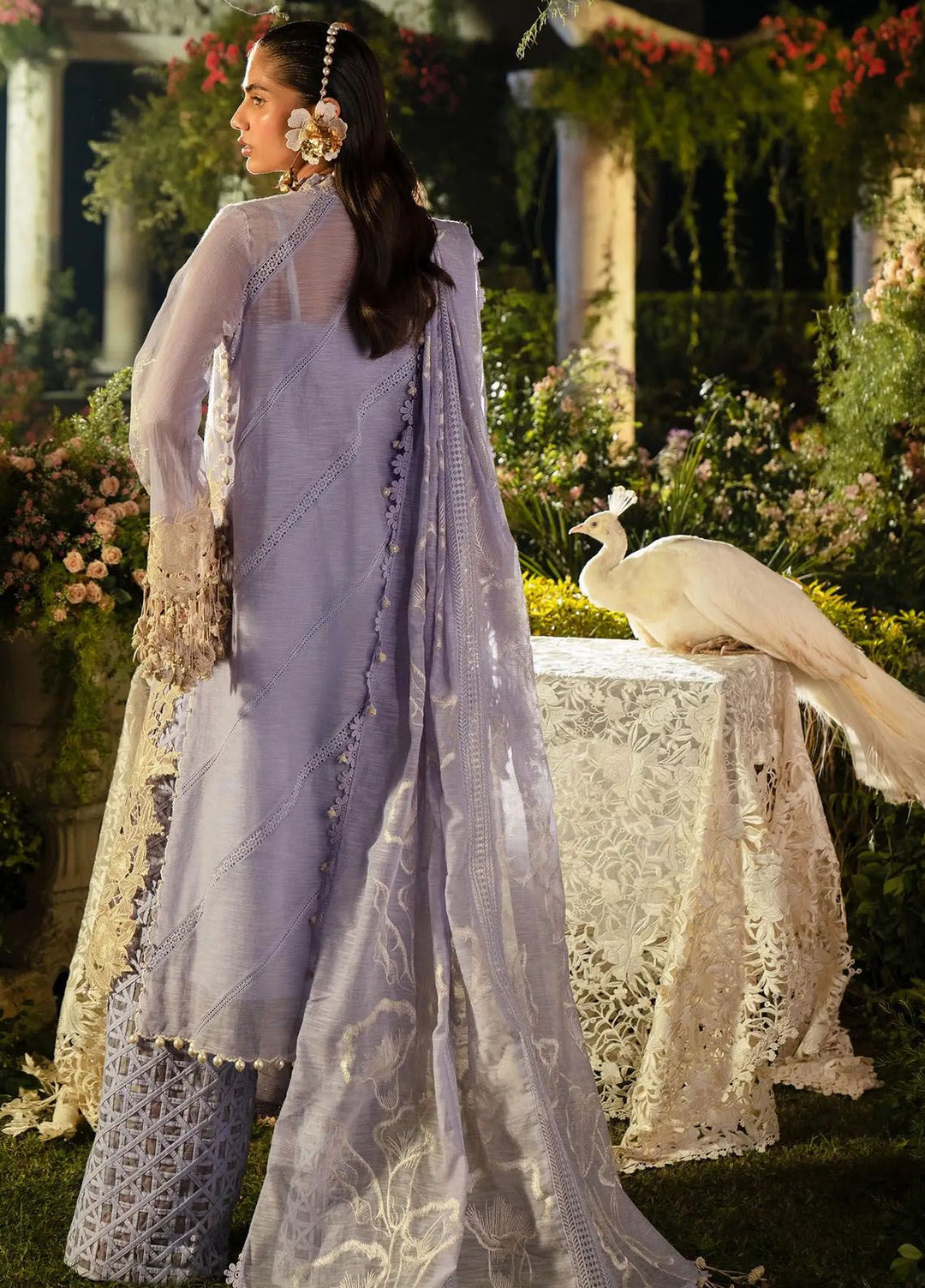 Sana Safinaz Embroidered Net Suits Unstitched 3 Piece SS24UL 10B - Luxury Collection