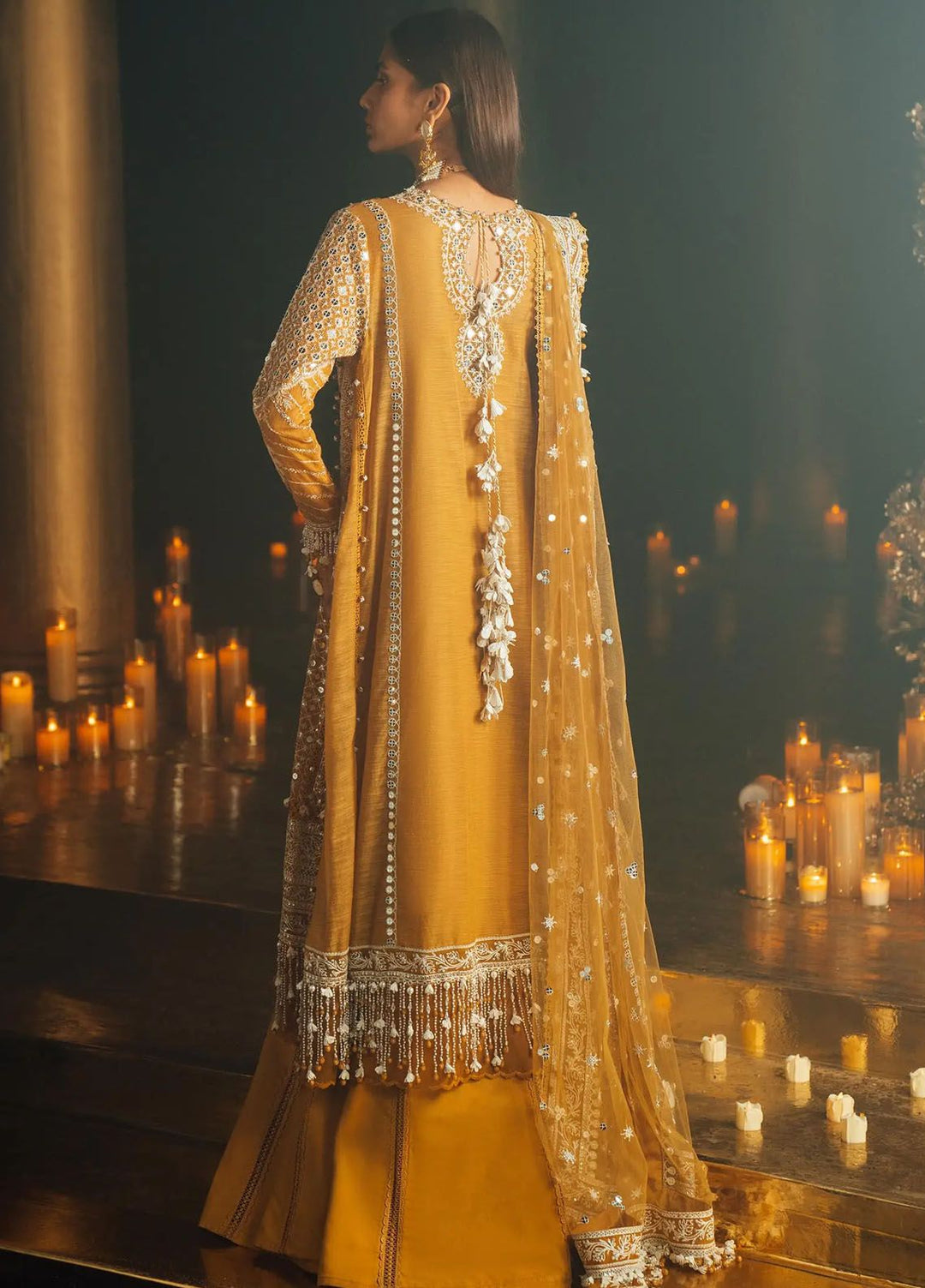 Sana Safinaz Embroidered Net Suits Unstitched 3 Piece SS24UL 2B - Luxury Collection