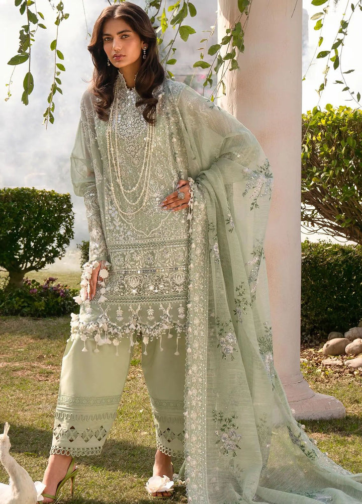 Sana Safinaz Embroidered Net Suits Unstitched 3 Piece SS24UL 6B - Luxury Collection