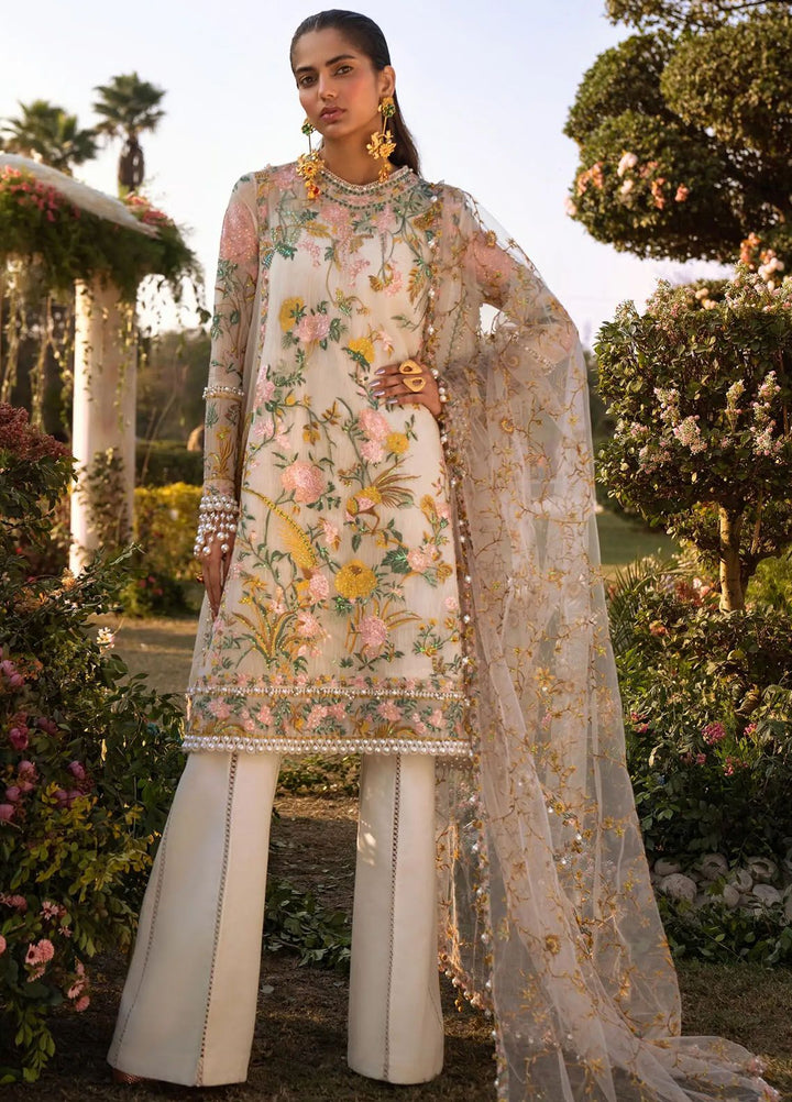 Sana Safinaz Embroidered Net Suits Unstitched 3 Piece SS24UL 9A - Luxury Collection