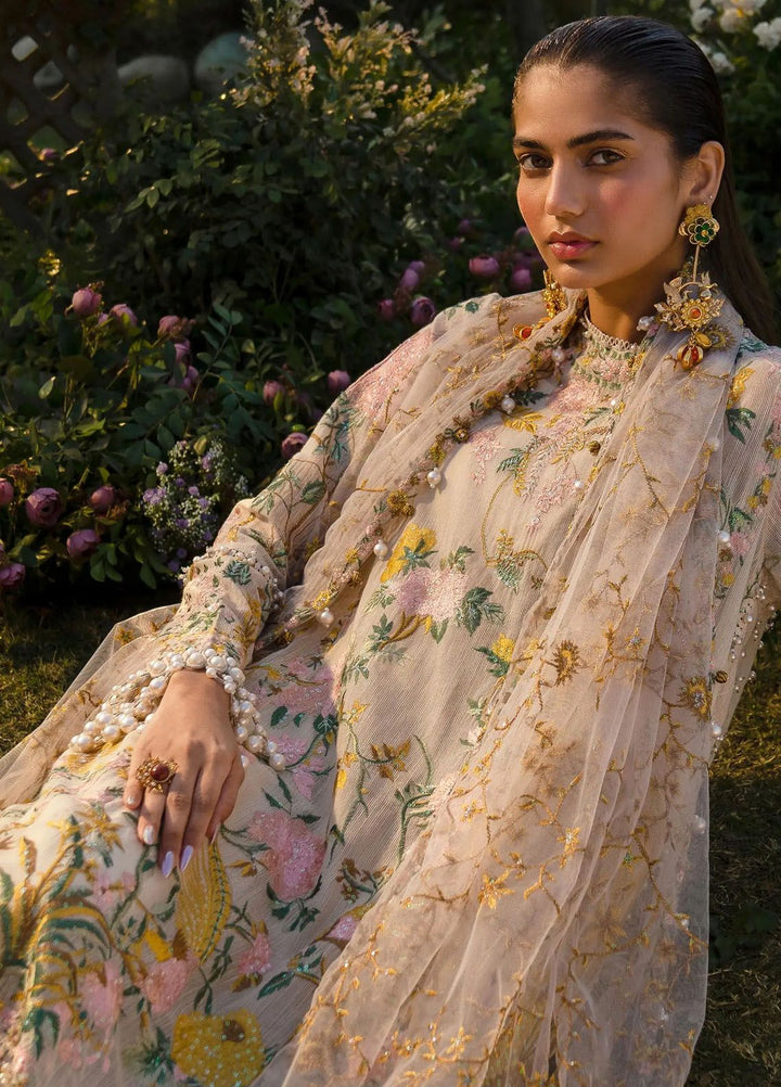 Sana Safinaz Embroidered Net Suits Unstitched 3 Piece SS24UL 9A - Luxury Collection