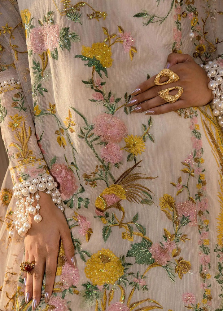 Sana Safinaz Embroidered Net Suits Unstitched 3 Piece SS24UL 9A - Luxury Collection