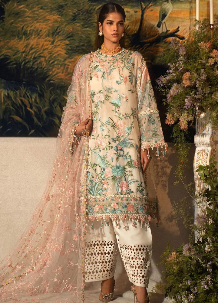 Sana Safinaz Embroidered Net Suits Unstitched 3 Piece SS24UL 9B - Luxury Collection