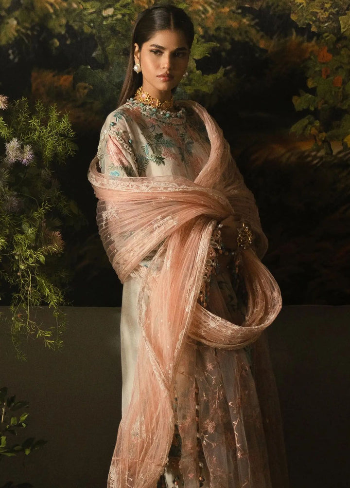 Sana Safinaz Embroidered Net Suits Unstitched 3 Piece SS24UL 9B - Luxury Collection