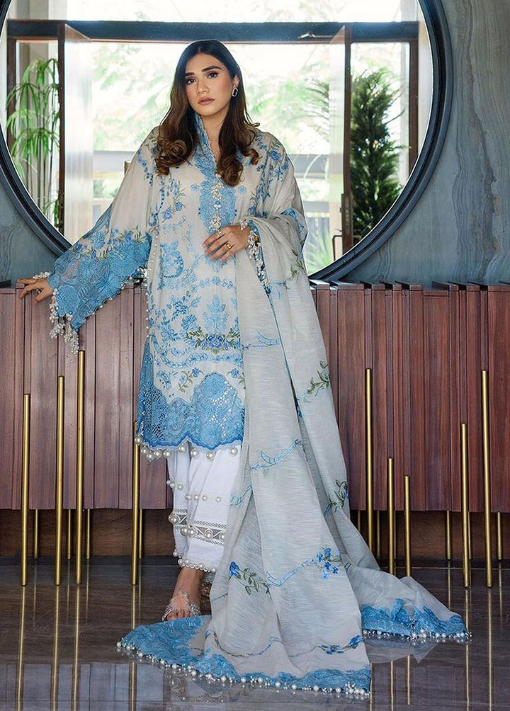Sana Safinaz Embroidered Lawn Suits Unstitched 3 Piece SS24UL 4A - Luxury Collection