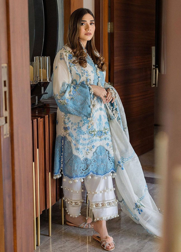 Sana Safinaz Embroidered Lawn Suits Unstitched 3 Piece SS24UL 4A - Luxury Collection