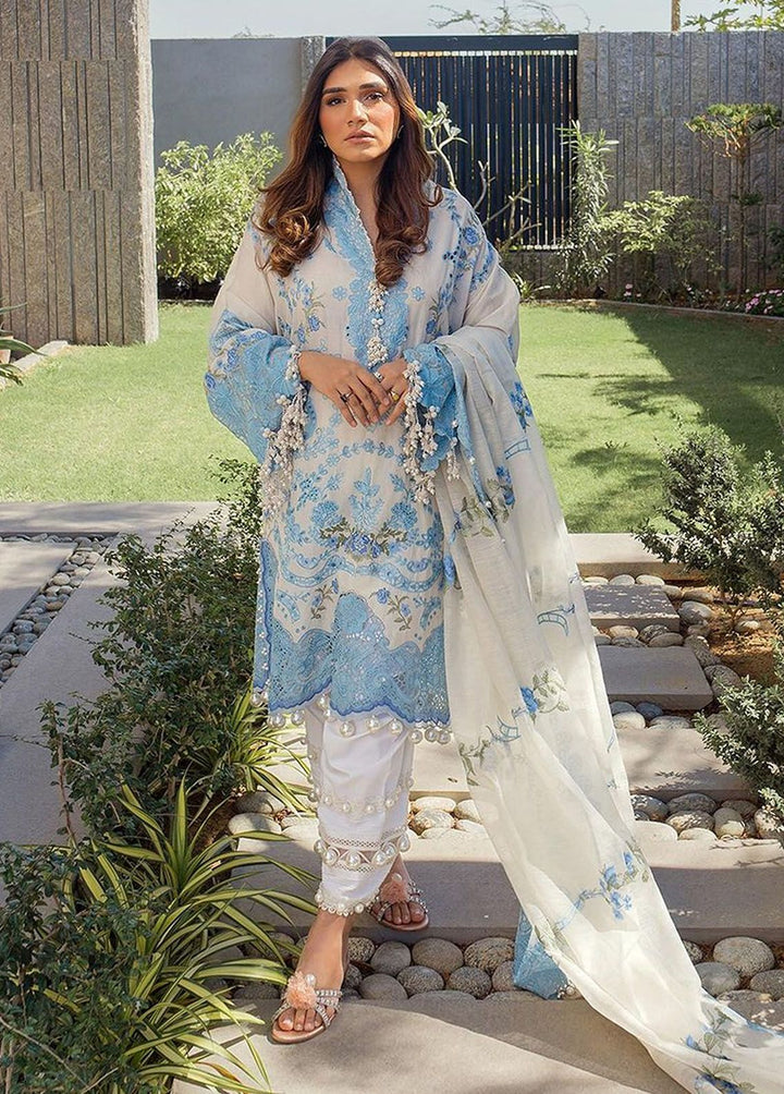 Sana Safinaz Embroidered Lawn Suits Unstitched 3 Piece SS24UL 4A - Luxury Collection
