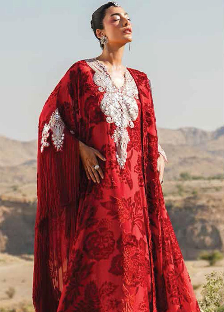 Sana Safinaz Embroidered Velvet Suits Unstitched 3 Piece SS23WL D-01 - Luxury Collection