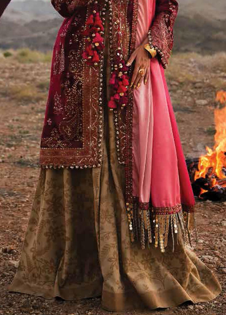 Sana Safinaz Embroidered Velvet Suits Unstitched 3 Piece SS23WL D-04 - Luxury Collection