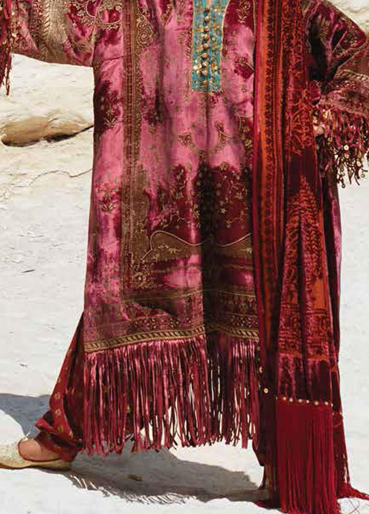 Sana Safinaz Embroidered Velvet Suits Unstitched 3 Piece SS23WL D-06 - Luxury Collection