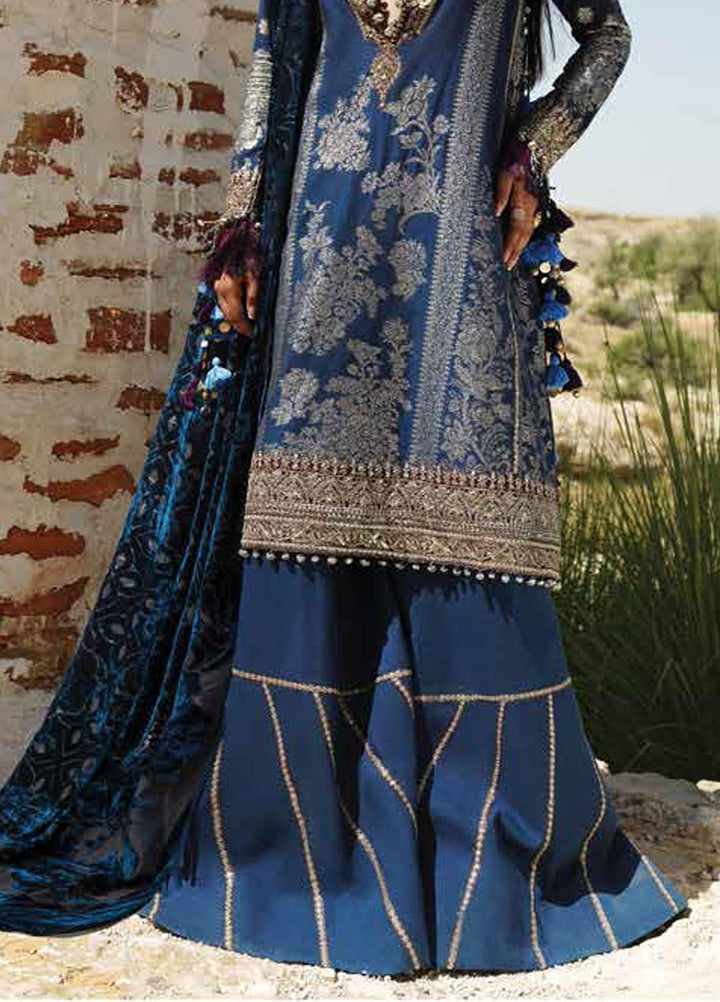 Sana Safinaz Embroidered Cotton Suits Unstitched 3 Piece SS23WL D-1B - Luxury Collection