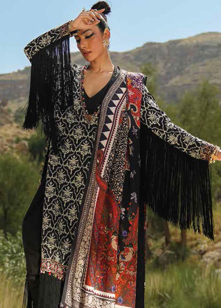 Sana Safinaz Embroidered Raw Silk Suits Unstitched 3 Piece SS23WL D-2A - Luxury Collection