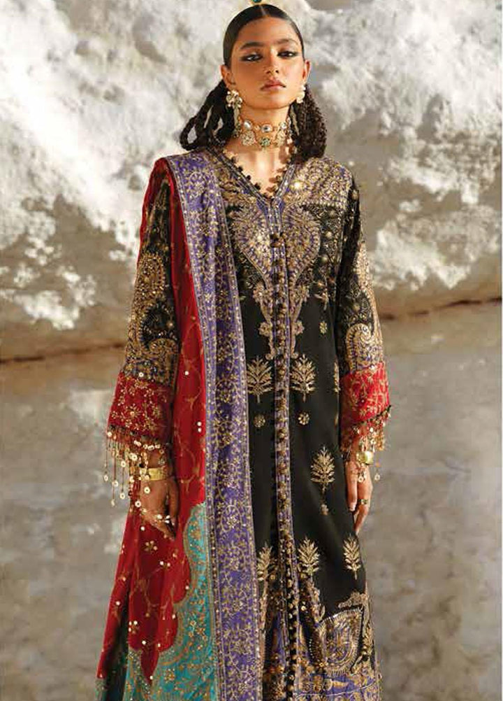 Sana Safinaz Embroidered Slub Suits Unstitched 3 Piece SS23WL D-3A - Luxury Collection