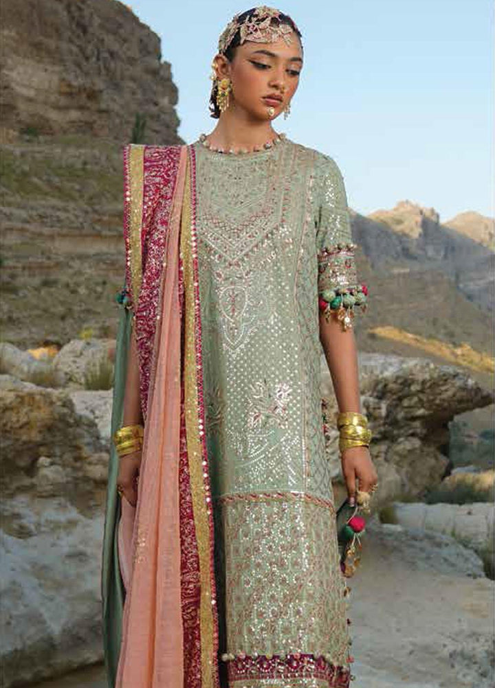 Sana Safinaz Embroidered Slub Suits Unstitched 3 Piece SS23WL D-6B - Luxury Collection