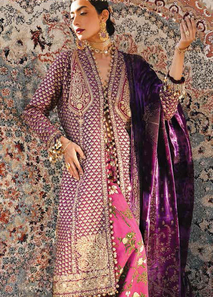 Sana Safinaz Embroidered Raw Silk Suits Unstitched 3 Piece SS23WL D-7A - Luxury Collection