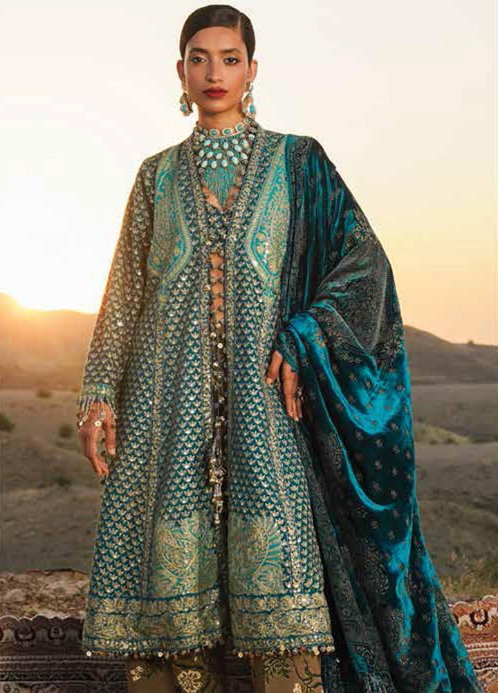 Sana Safinaz Embroidered Raw Silk Suits Unstitched 3 Piece SS23WL D-7B - Luxury Collection