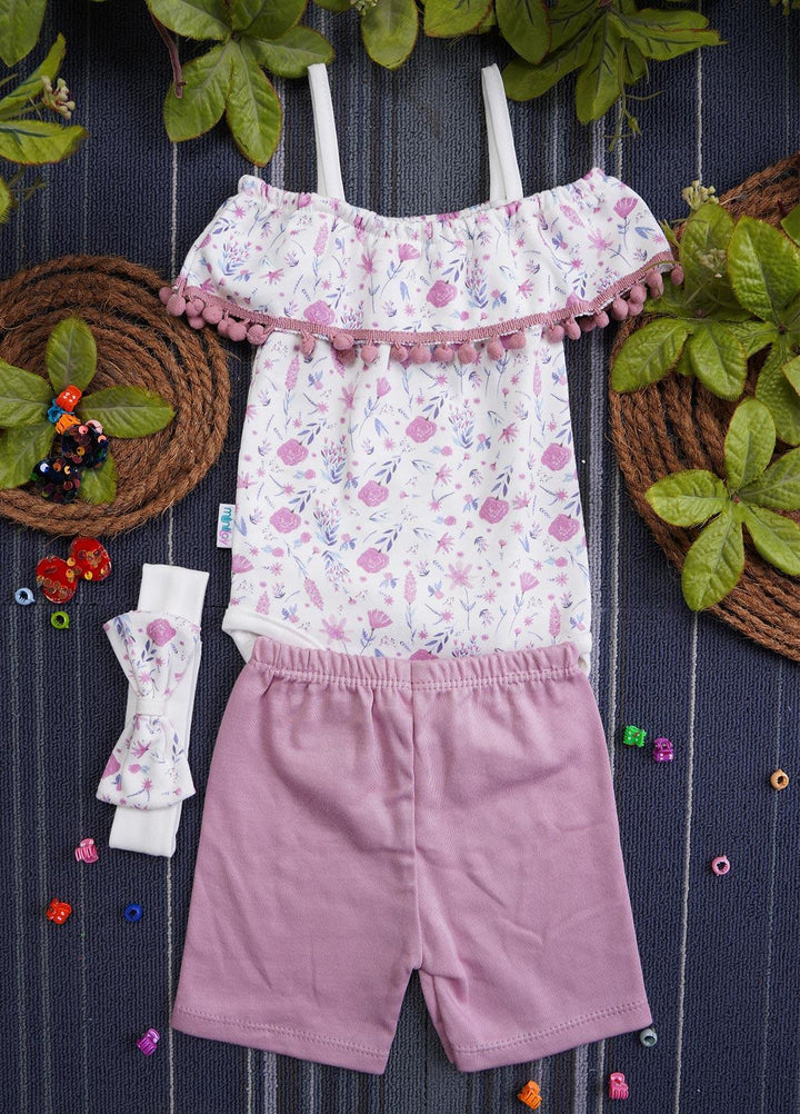 Sanaulla Exclusive Range Cotton Casual Girls Suit -  132063 Light Purple