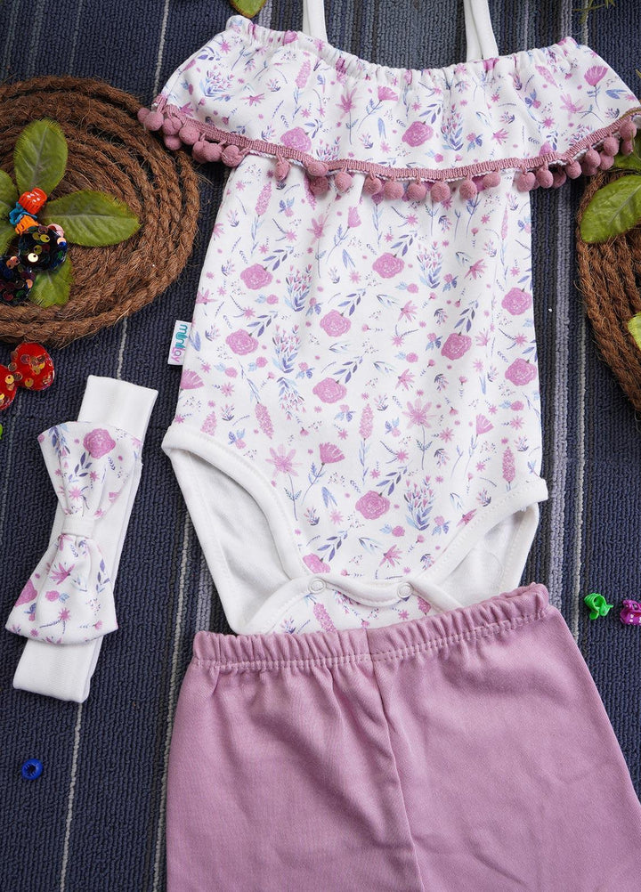 Sanaulla Exclusive Range Cotton Casual Girls Suit -  132063 Light Purple