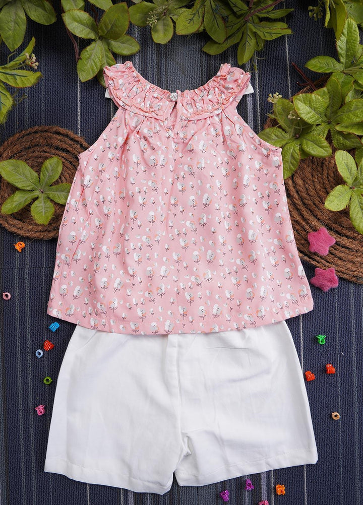 Sanaulla Exclusive Range Cotton Casual Suit for Girls -  3624 Peach