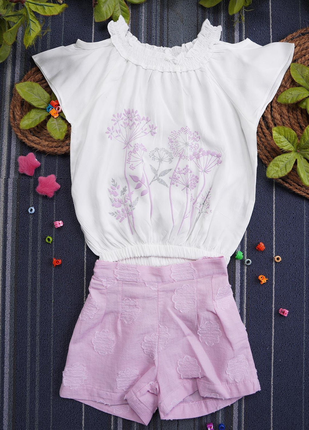 Sanaulla Exclusive Range Cotton Casual Girls Suit -  3625 White