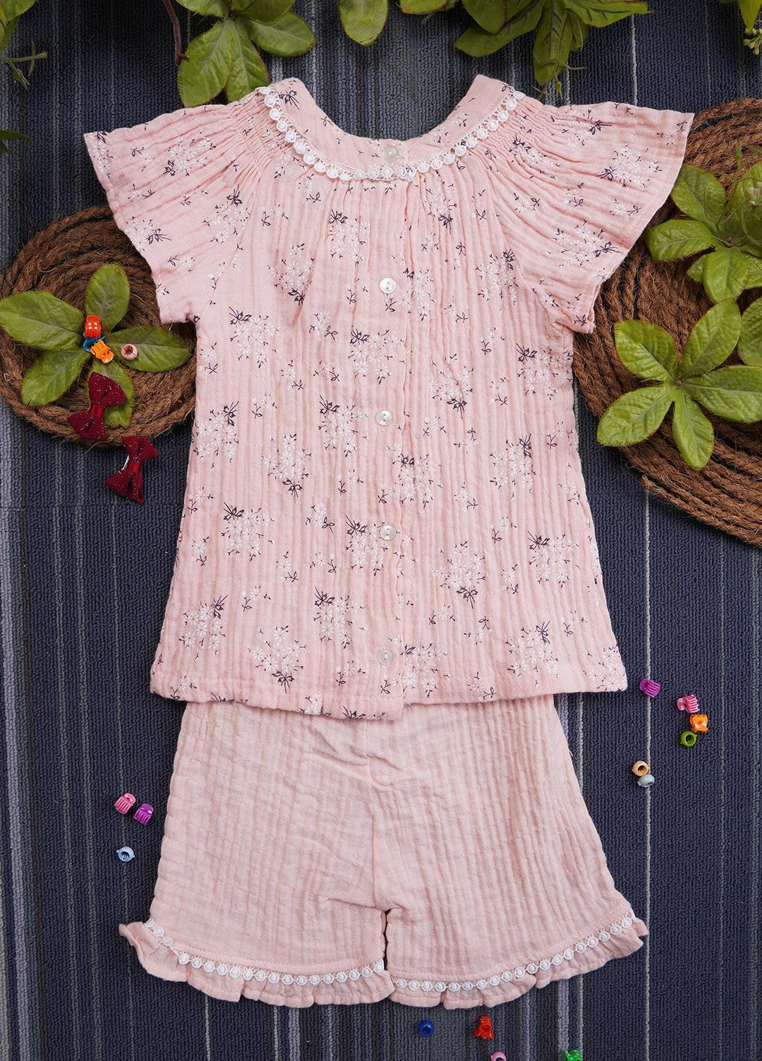 Sanaulla Exclusive Range Cotton Casual Suit for Girls -  6847 Orange