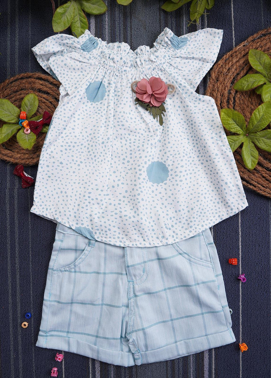 Sanaulla Exclusive Range Cotton Casual Suit for Girls -  9724 Light Green