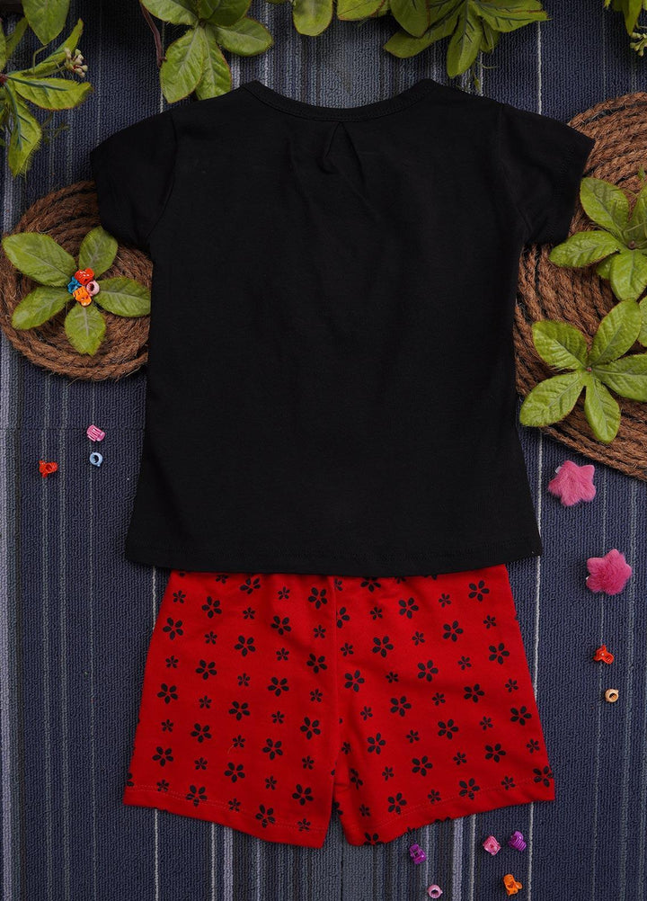 Sanaulla Exclusive Range Cotton Casual Suit for Girls -  8334 Black