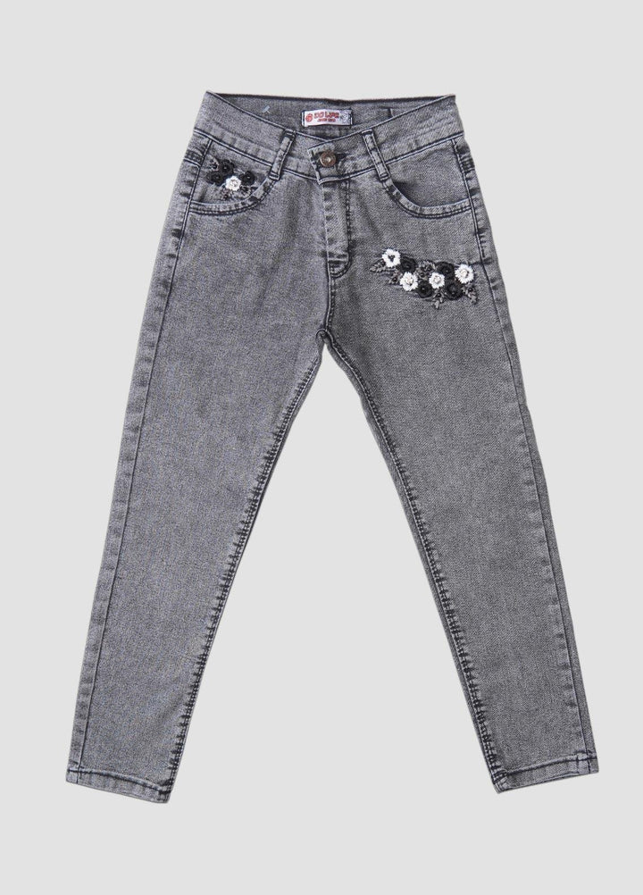Sanaulla Exclusive Range  Casual Jeans for Girls -  1017946 Grey