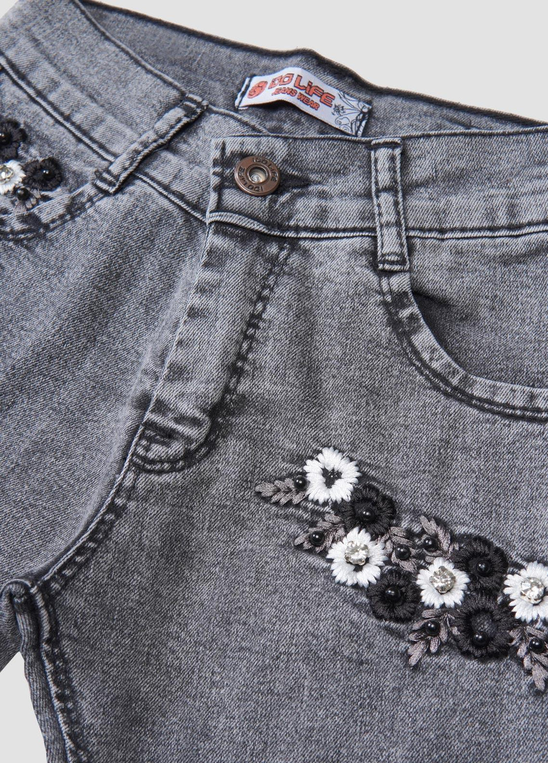 Sanaulla Exclusive Range  Casual Jeans for Girls -  1017946 Grey