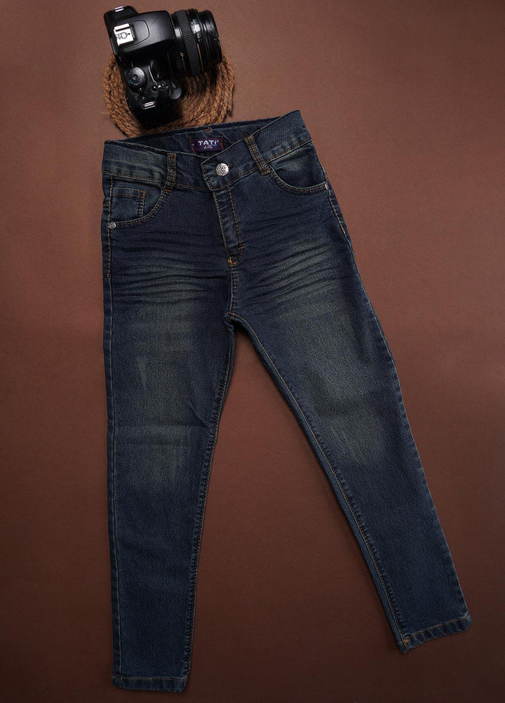 Sanaulla Exclusive Range Denim Fancy Jeans for Boys -  0101 Blue
