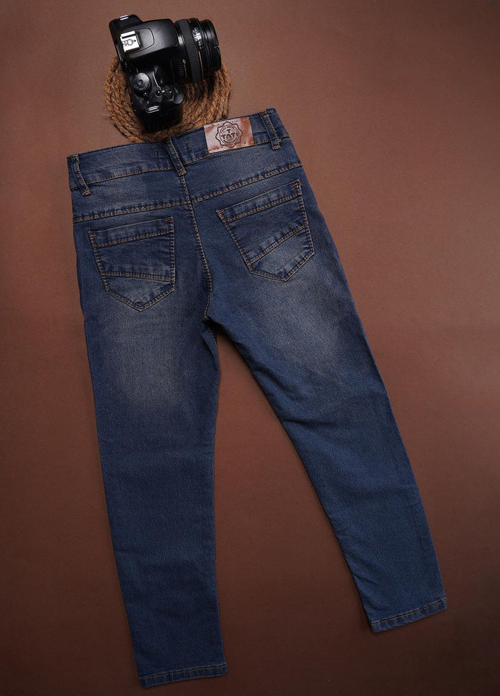 Sanaulla Exclusive Range Denim Fancy Jeans for Boys -  0106 Dark Blue