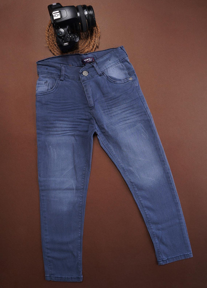 Sanaulla Exclusive Range Denim Fancy Jeans for Boys -  1015498 Blue