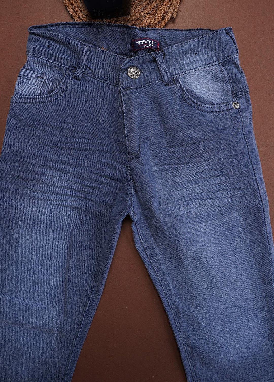 Sanaulla Exclusive Range Denim Fancy Jeans for Boys -  1015498 Blue