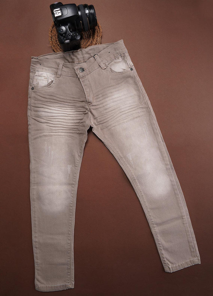 Sanaulla Exclusive Range Denim Fancy Jeans for Boys -  1015499 Fawn