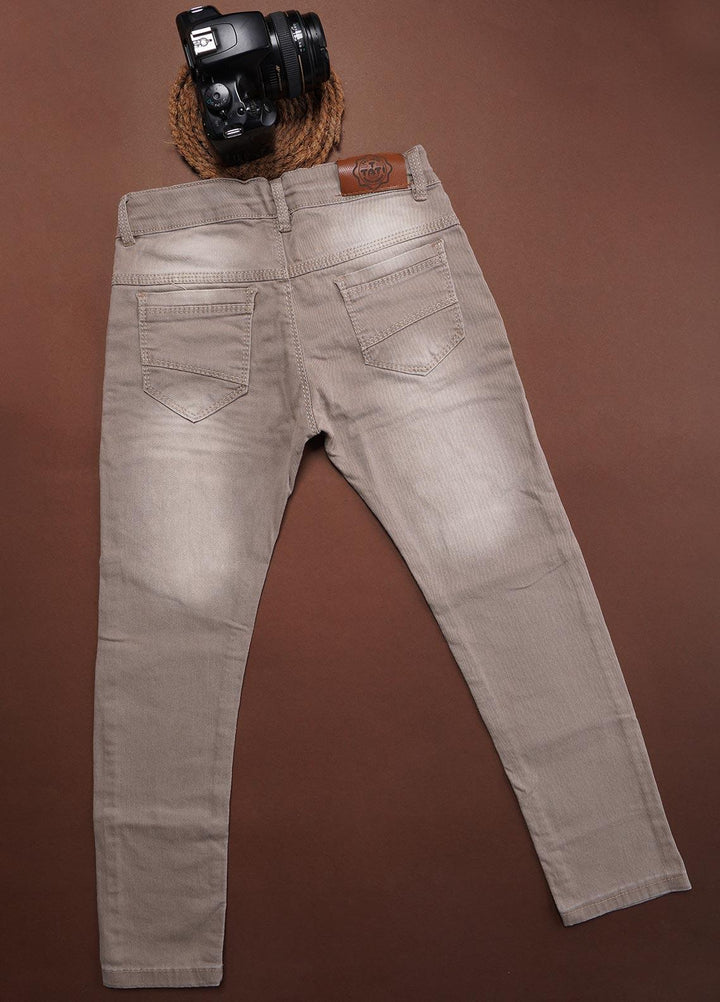Sanaulla Exclusive Range Denim Fancy Jeans for Boys -  1015499 Fawn