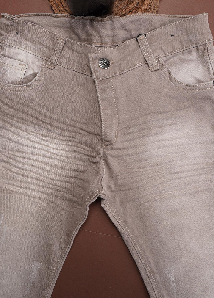 Sanaulla Exclusive Range Denim Fancy Jeans for Boys -  1015499 Fawn