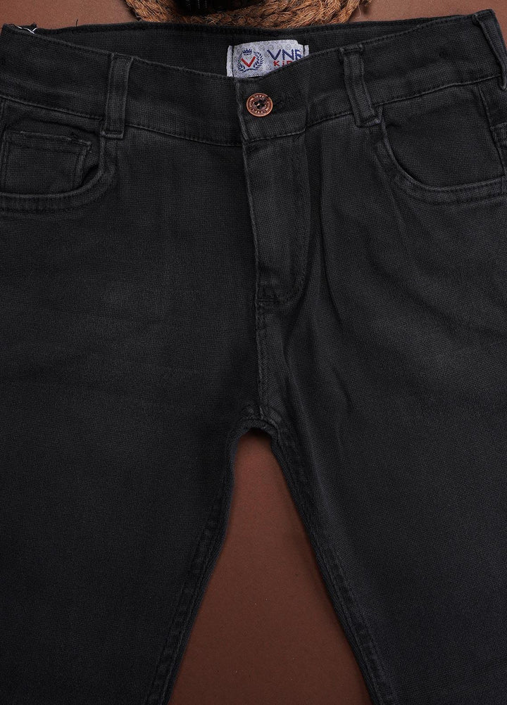 Sanaulla Exclusive Range Denim Fancy Jeans for Boys -  1111228420 Black