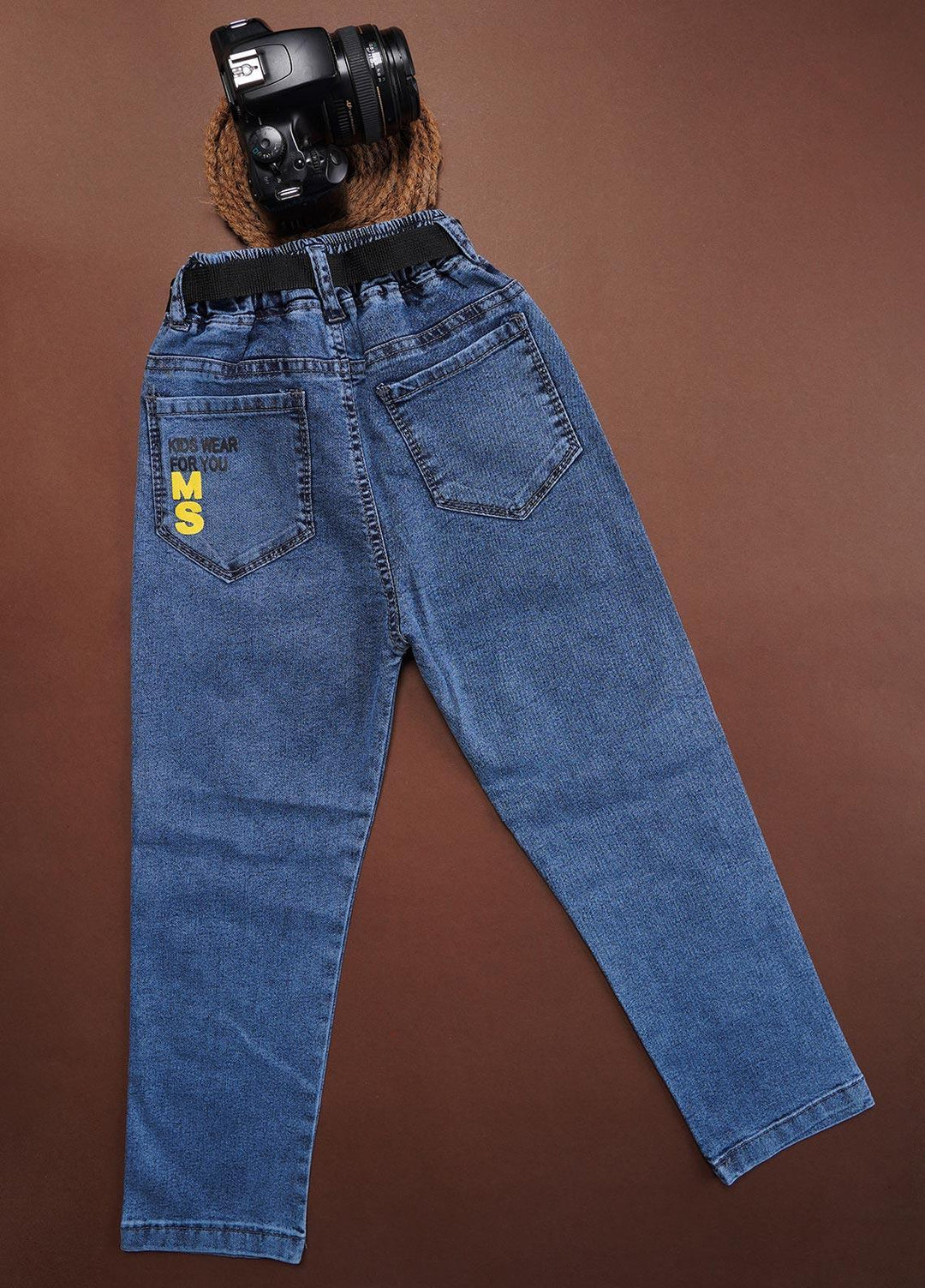 Sanaulla Exclusive Range Denim Fancy Jeans for Boys -  348570 Blue