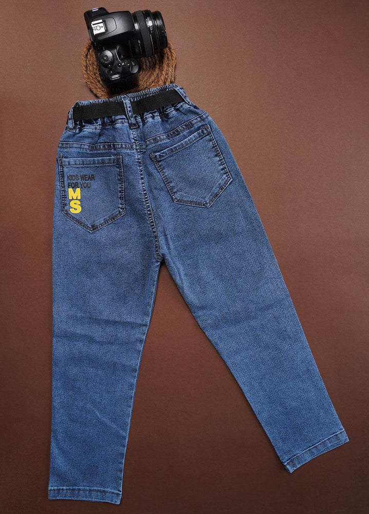 Sanaulla Exclusive Range Denim Fancy Jeans for Boys -  348570 Blue