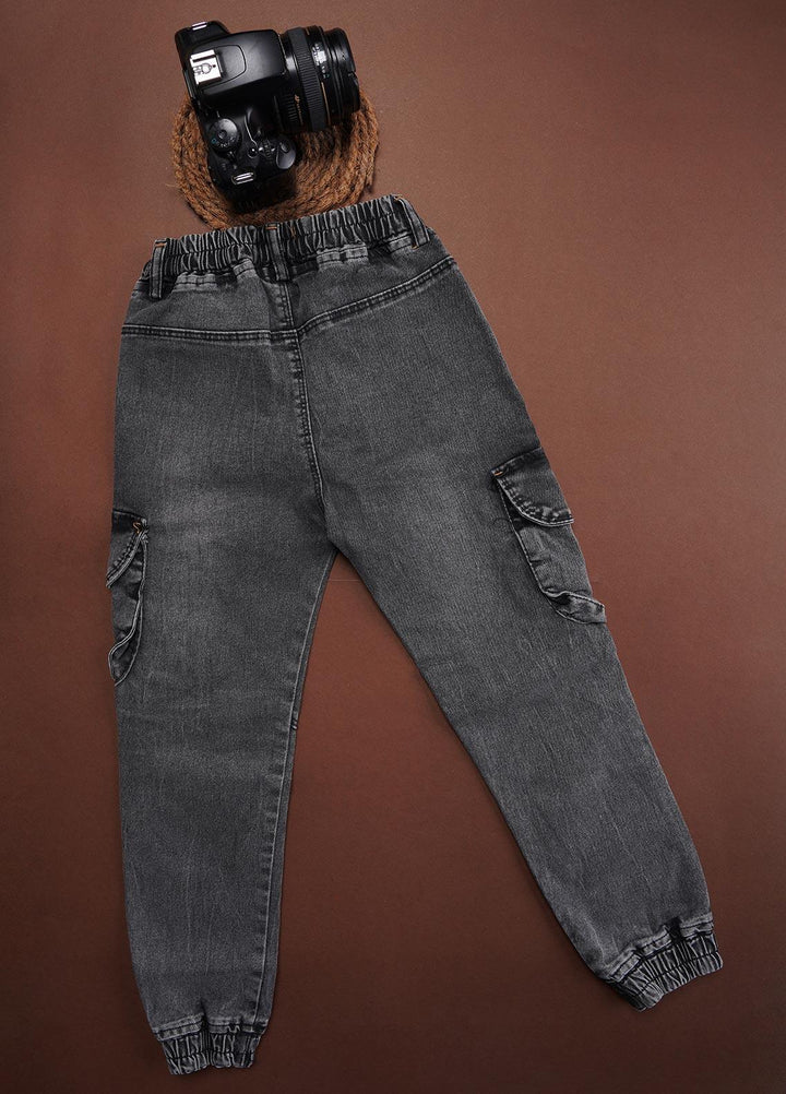 Sanaulla Exclusive Range Cotton Fancy Pants for Boys -  1271 D-Grey