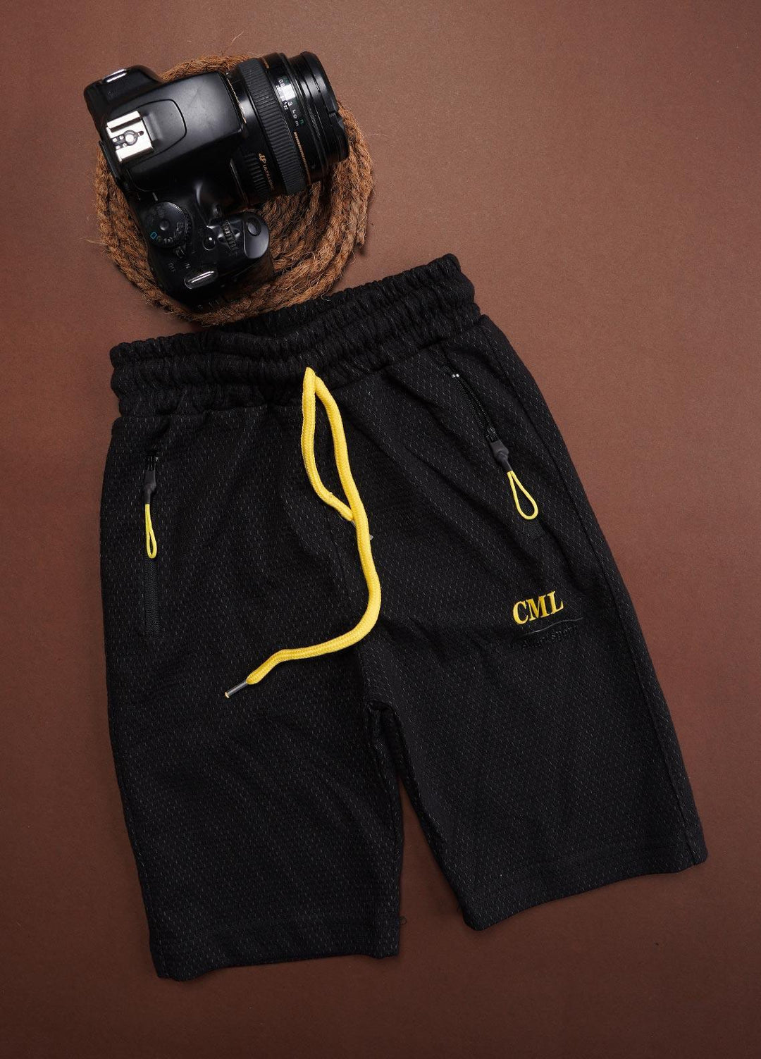 Sanaulla Exclusive Range Cotton Fancy Shorts for Boys -  348666 Black