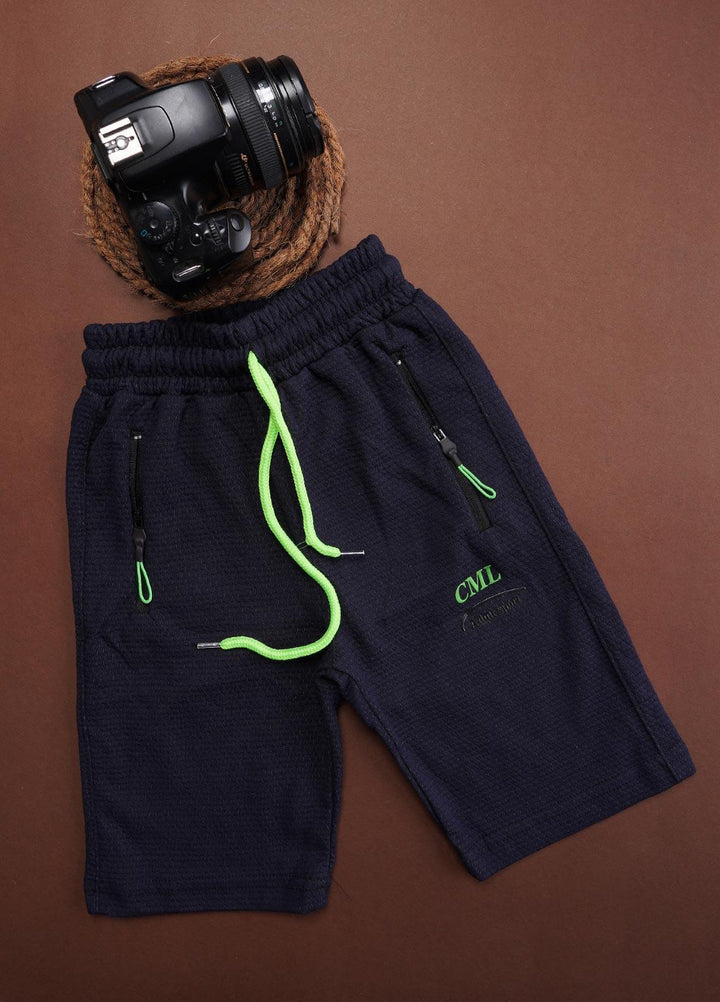 Sanaulla Exclusive Range Cotton Fancy Shorts for Boys -  348666 Blue Green