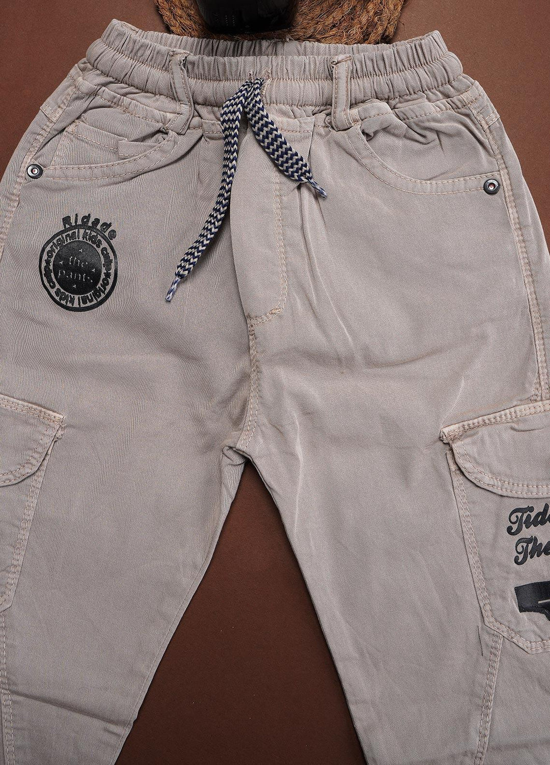 Sanaulla Exclusive Range Cotton Fancy Pants for Boys -  Kids 1251 L-Grey