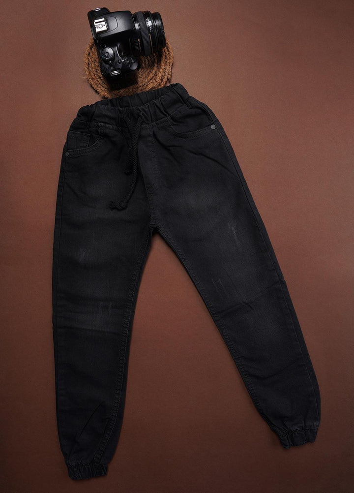 Sanaulla Exclusive Range Cotton Fancy Pants for Boys -  Kids 8002-2 Black