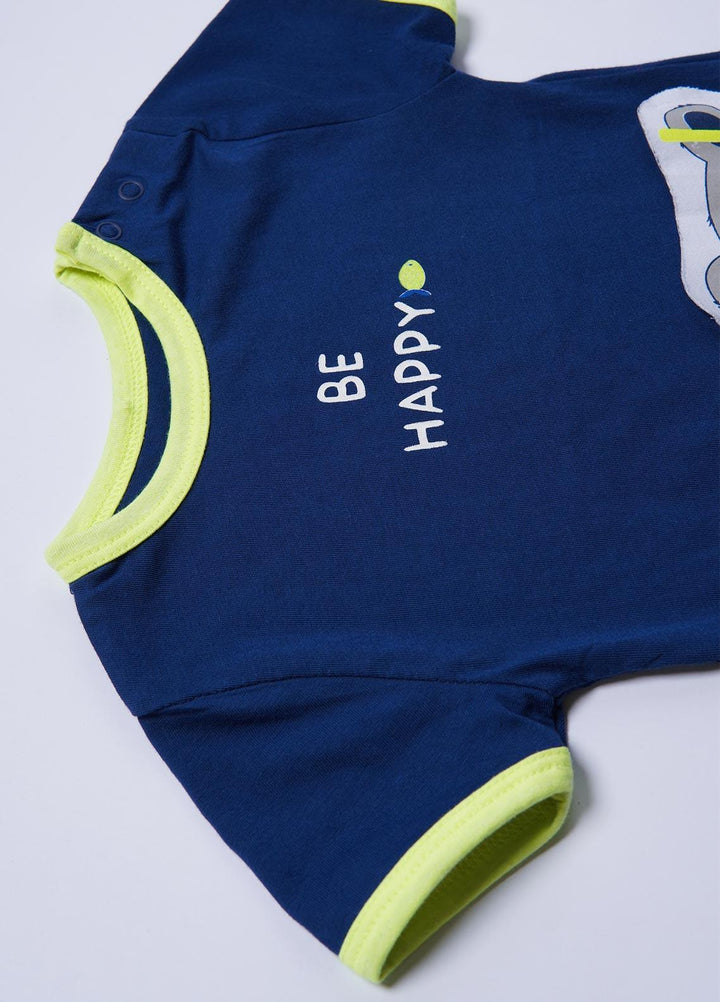 Sanaulla Exclusive Range Cotton Casual T-Shirts for Boys -  0045 Dark Blue