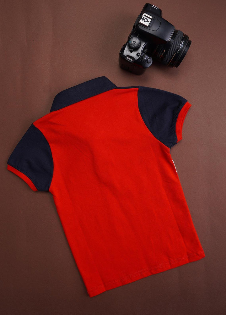 Sanaulla Exclusive Range Cotton Casual T-Shirts for Boys -  1111224134 Red