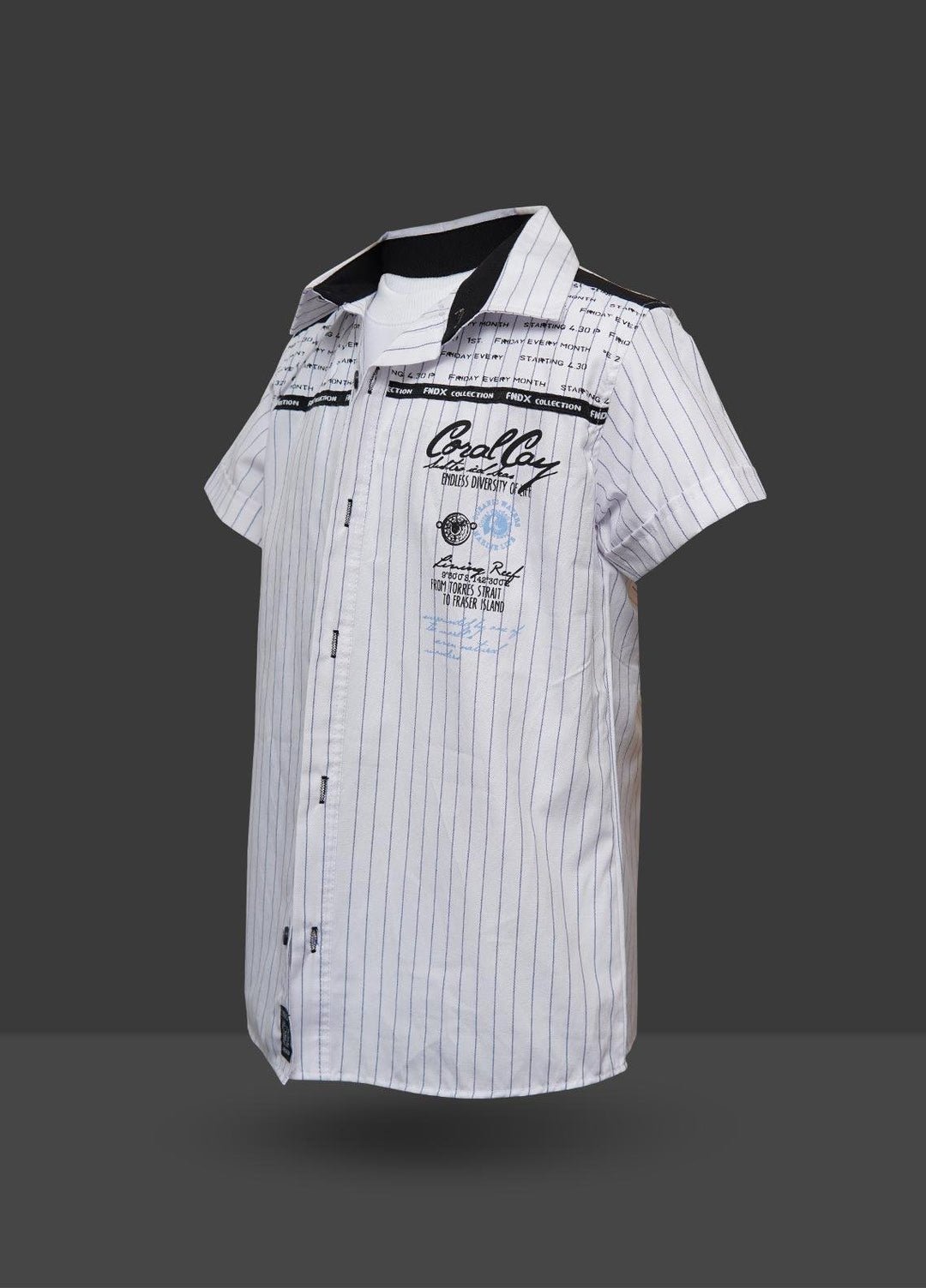 Sanaulla Exclusive Range  Fancy Shirts for Boys -  22369-3 White